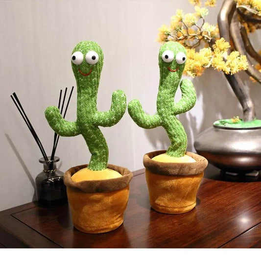 New dancing cactus plush electric toy can sing and repeat imitation learning to talk dancing cactus - INDMART