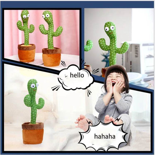 New dancing cactus plush electric toy can sing and repeat imitation learning to talk dancing cactus - INDMART