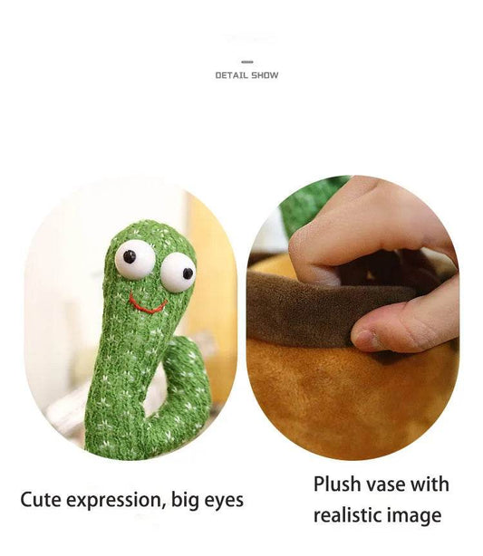 New dancing cactus plush electric toy can sing and repeat imitation learning to talk dancing cactus - INDMART