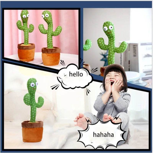 New dancing cactus plush electric toy can sing and repeat imitation learning to talk dancing cactus - INDMART