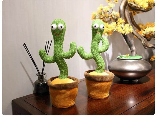 New dancing cactus plush electric toy can sing and repeat imitation learning to talk dancing cactus - INDMART