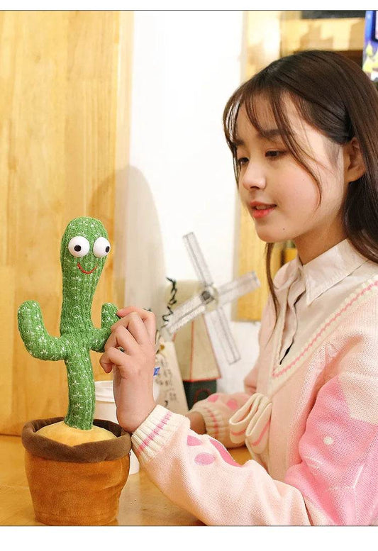 New dancing cactus plush electric toy can sing and repeat imitation learning to talk dancing cactus - INDMART